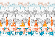 Buddha watercolor clip art, an Illustration by ARTerria (Thumbnail 8 of 15)