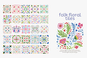 Folk floral tiles clipart, an Illustration by Patishop Art (Thumbnail 4 of 10)