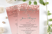 Rose Gold Romantic Wedding Program, an Invitation Template by DreamsClipArt (Thumbnail 2 of 3)