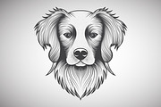 Black and White Dog Portrait, an Animal Illustration by Ghagra (Thumbnail 2 of 4)