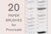 20 Procreate Paper Brushes Set, a Brush Add-On by LiuBi Art (Thumbnail 2 of 2)