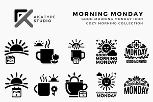 Good Morning Monday, a Solid Icon by Akatype Studio
