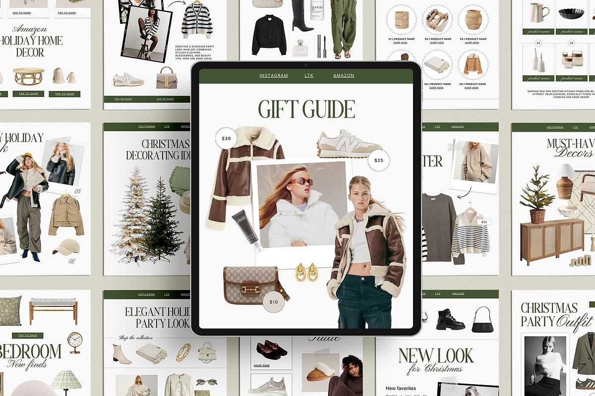 40 Canva Christmas LTK Template, a Social Media Template by Amaré Creative (Photo 1 of 6)