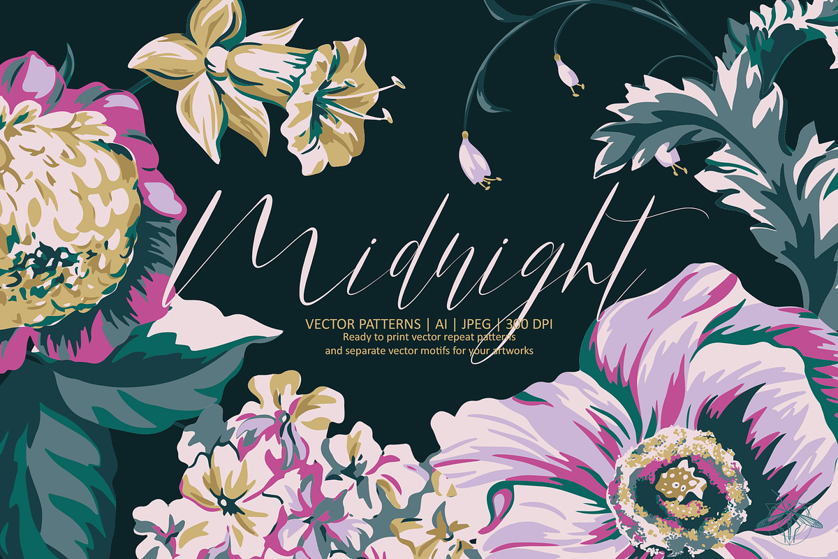 Midnight | Vector patterns set, a Pattern Graphic by Tanya Vollar (Photo 1 of 10)