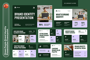 Green Purple Brand Identity, a Presentation Template by Sixtemp