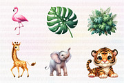 Cute Safari Animals, an Illustration by CreationArt (Thumbnail 2 of 5)