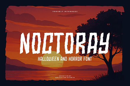 Noctoray - Halloween Font, a Blackletter Font by QR Design Studio
