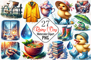 Rainy day Sublimation Clipart, an Illustration by RobertsArt (Thumbnail 1 of 7)