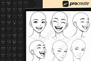 240 Procreate face female Brushes, a Brush Add-On by DrawingStoryShop (Thumbnail 2 of 7)