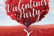 Tree Heart Valentines Party Ticket, a Card Template by Godserv Designs (Thumbnail 9 of 9)