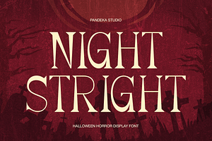 Night Stright - Horror Display Font