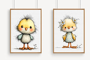 Whimsical Easter Chicken Clipart, an Illustration by Libby Wishes (Thumbnail 3 of 9)