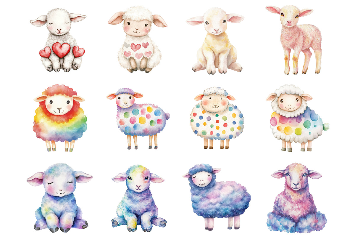 Cute Sheep Watercolor Sublimation, a Graphic by CitraGraphics (Photo 2 of 5)