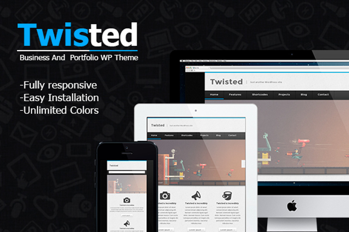 New Twisted - Portfolio Theme, a WordPress Template by SnailArt (Photo 1 of 4)