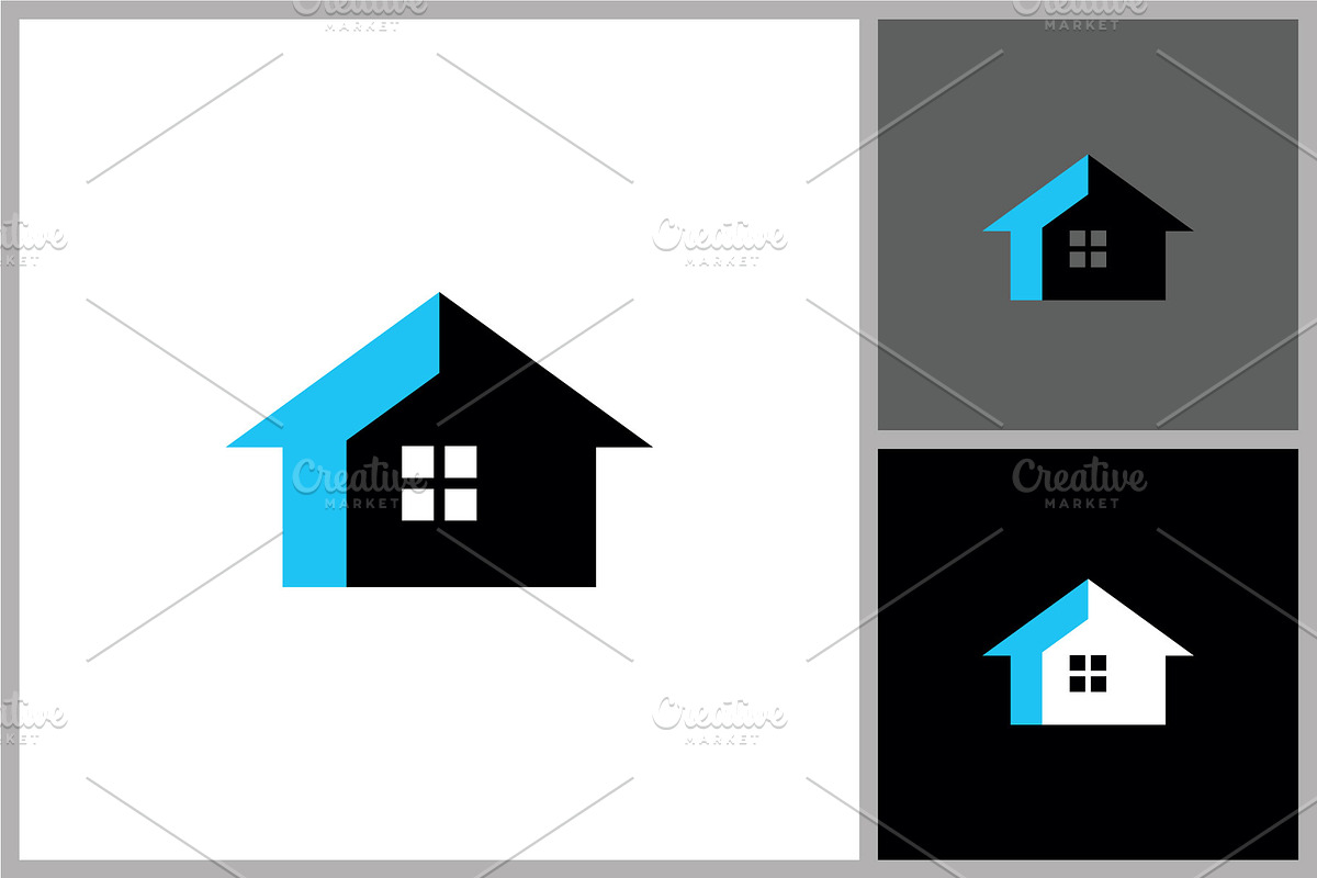 Simple House Icon for Real Estate, a Branding & Logo Template by quadrazo