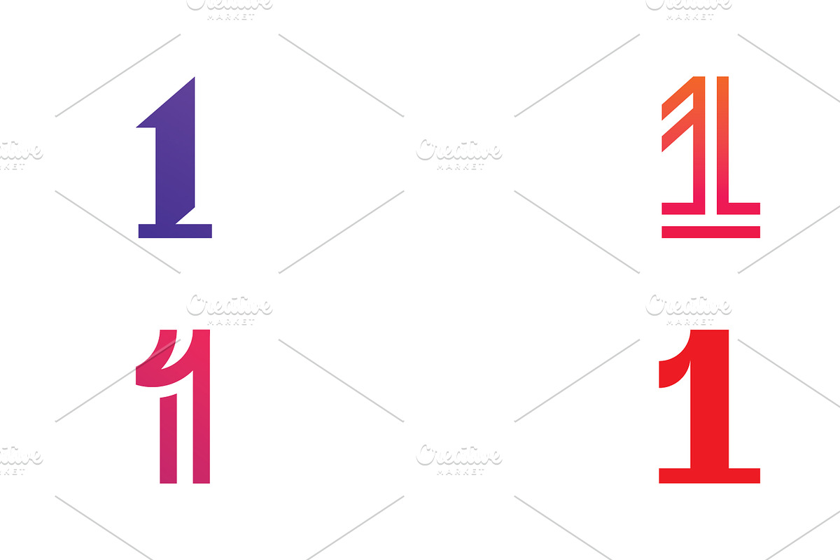 Number 1 logo symbol design template, a Graphic by T.Vooka (Photo 3 of 3)