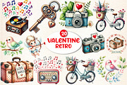 Retro Valentine Sublimation Clipart, an Illustration by DreamArtGraphic (Thumbnail 1 of 5)