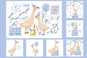 Blue Goose Celebration Collection, an Animal Illustration by the_myro (Thumbnail 1 of 14)