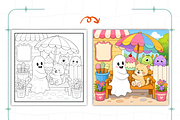 Cute Spooky Bold and Easy Coloring, a Seasonal Illustration by Coco Bloom (Thumbnail 3 of 7)