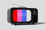 Retro TV Screen Mockup, a Wearable Device Mockup by safrizalstudio (Thumbnail 4 of 4)