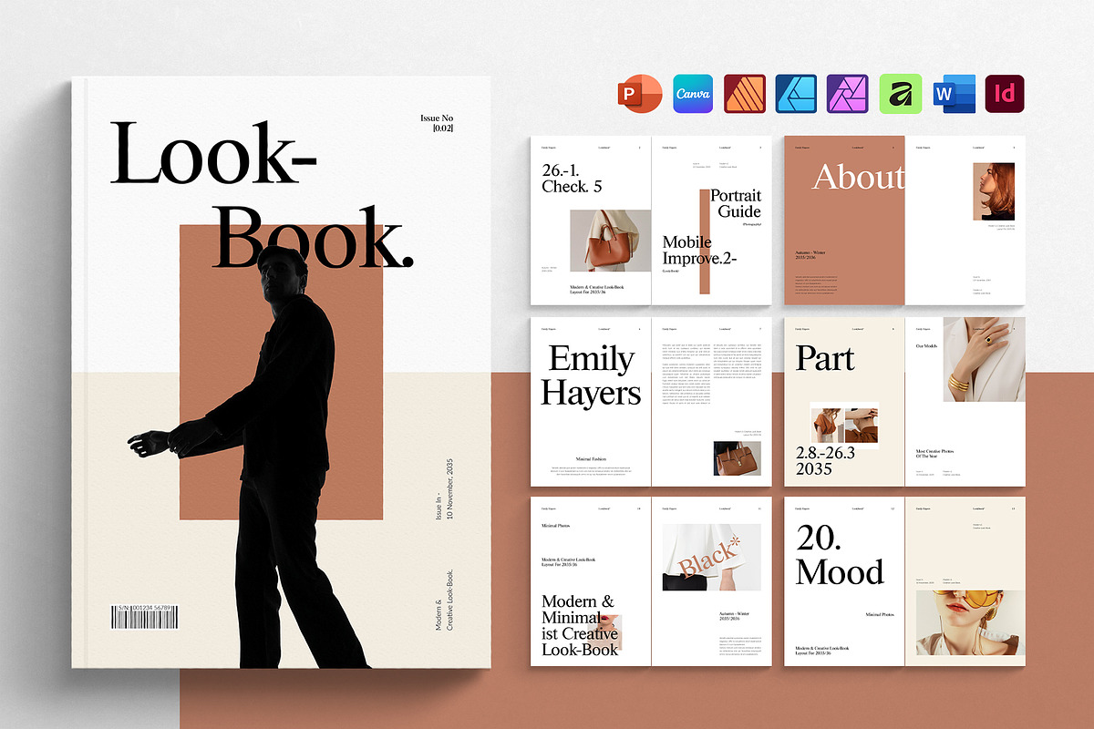 Minimalist Lookbook Template, a Magazine Template by DesignCrest (Photo 1 of 15)
