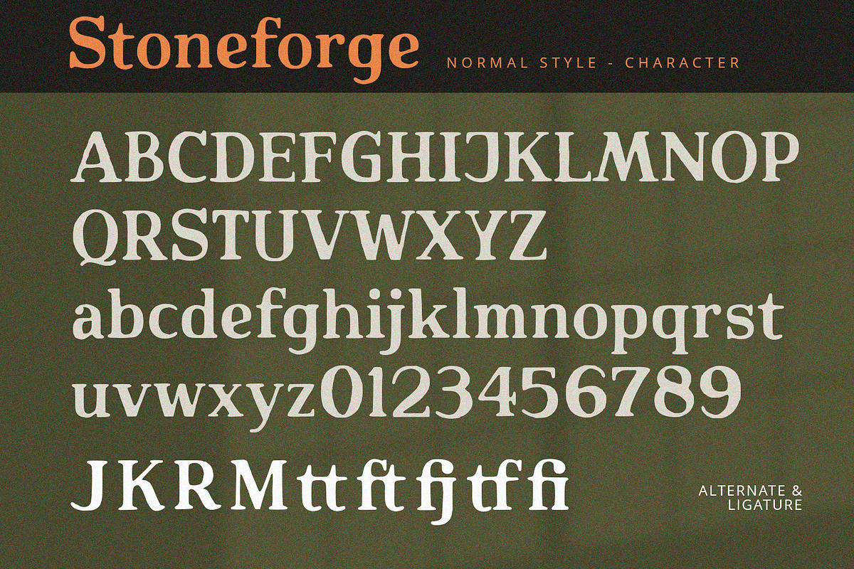 Stoneforge - Serif Font, a Font by Alpaprana (Photo 8 of 11)