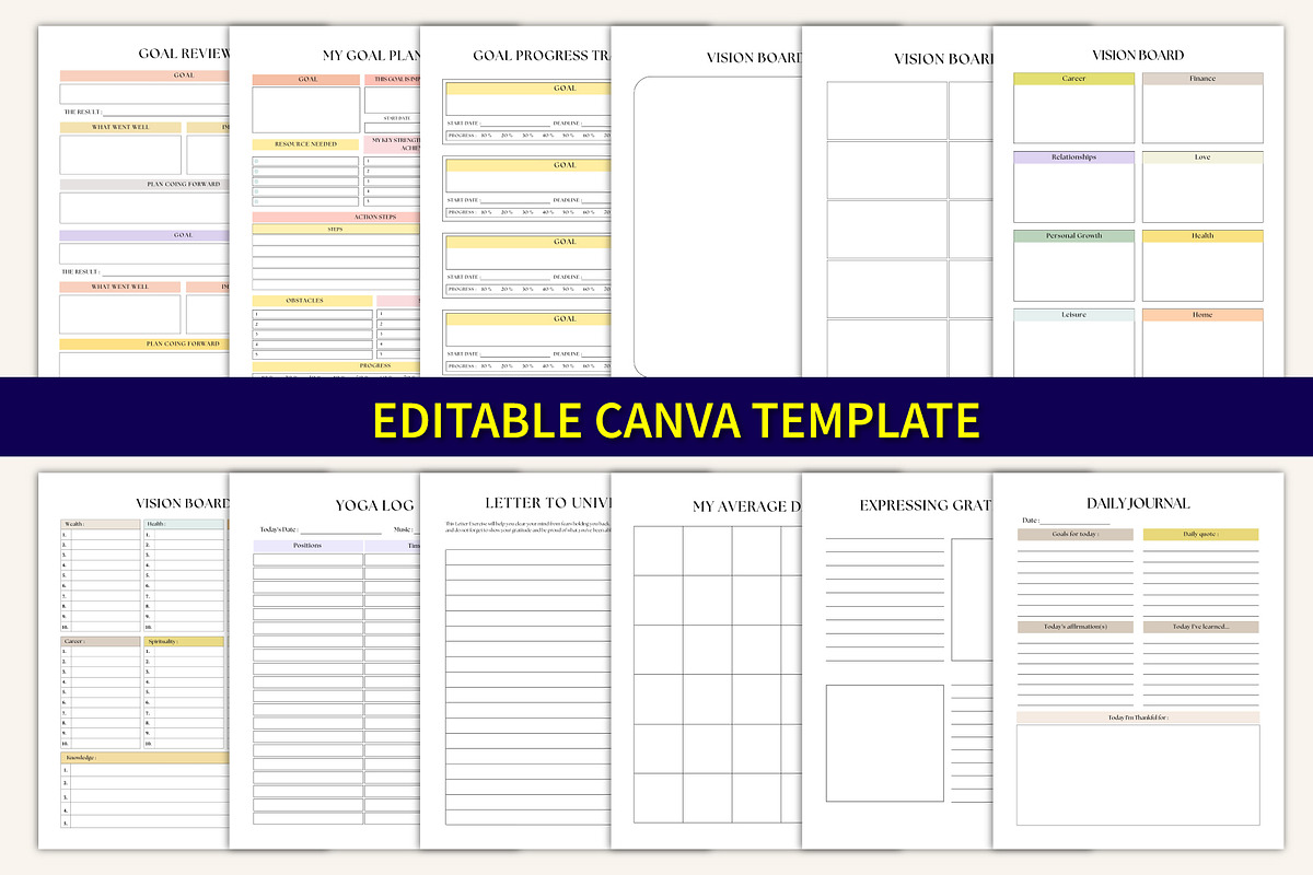 2026 Life Goals Vision Board Workbook preview 6