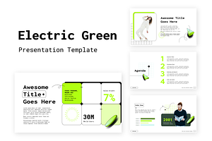 Electric Green Google Slides