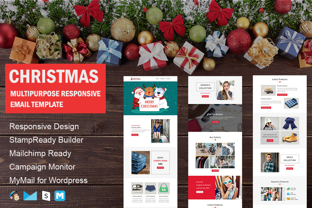 Christmas - New Year Email Template, an Email Template by FourDinos (Photo 1 of 3)