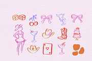 Cowgirls and cocktails clipart, an Outline Icon by Invite to Clipart (Thumbnail 2 of 4)