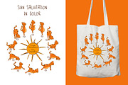 Yoga Cats, an Animal Illustration by Annakniaz (Thumbnail 4 of 9)