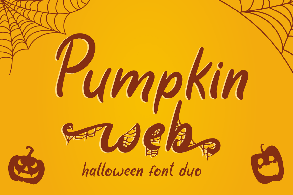 Pumpkin Web, a Script Font by Attype (Photo 1 of 9)