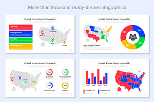 USA Maps Infographic Template