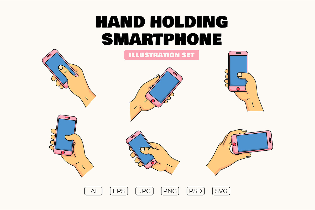 Hand Holding Smartphone Illustration, a Technology Illustration by Partikusi Design (Photo 1 of 3)