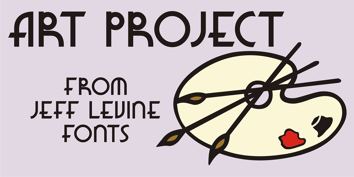 Art Project JNL, a Font by Jeff Levine Fonts