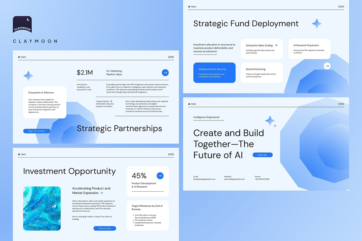 AI Pitch Deck Modern Presentation, a Presentation Template by Claymoon Lab (Photo 3 of 7)