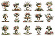 Easter Floral Chick Clipart, an Illustration by cherrydesign (Thumbnail 3 of 4)