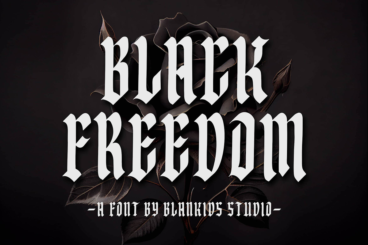 Black Freedom a Blackletter Font, a Blackletter Font by Blankids Studio (Photo 1 of 9)