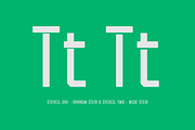 Tecnica Stencil Font Family, a Sans Serif Font by Graviton Font Foundry (Thumbnail 2 of 2)