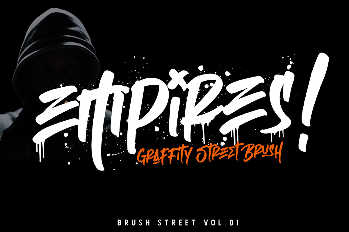 Sale! Empires-Graffitty Street Brush, a Blackletter Font by MLKWSN (Photo 1 of 9)