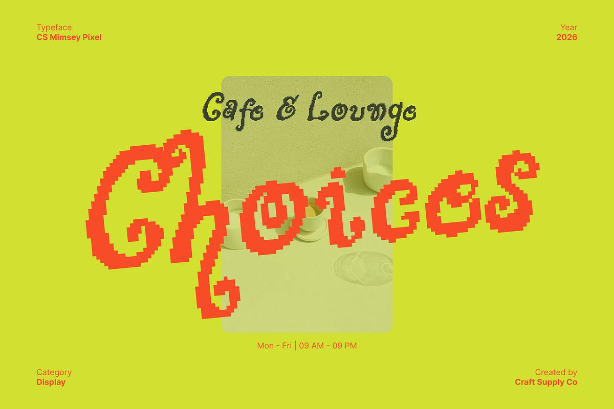 CS Mimsey Pixel, a Handwritten Font by Craft Supply Co. (Photo 5 of 8)