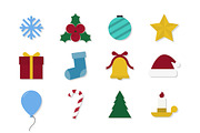 Christmas vector icons symbols set, an Object Graphic by ExpressShop (Thumbnail 1 of 3)