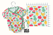 Pattern with funny fruits, a Pattern Graphic by Cuteanny Design (Thumbnail 3 of 4)