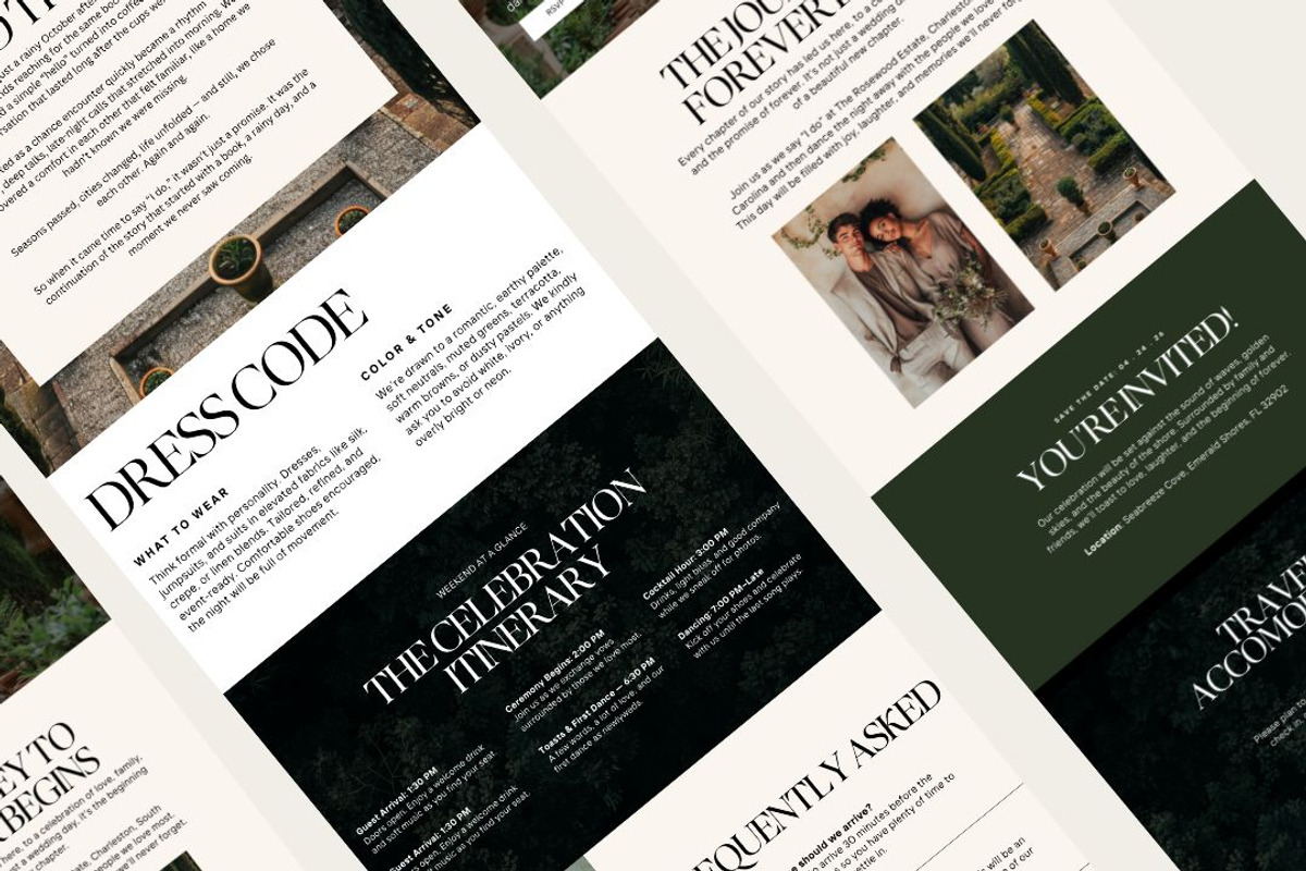 Rustic Wedding Website Invitation preview 5