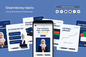 Smart Money Habits for Beginners, a Social Media Template by trabaskriya