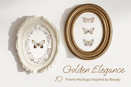 Golden Elegance Vintage Frame Mockup, a Product Mockup by NikiArts