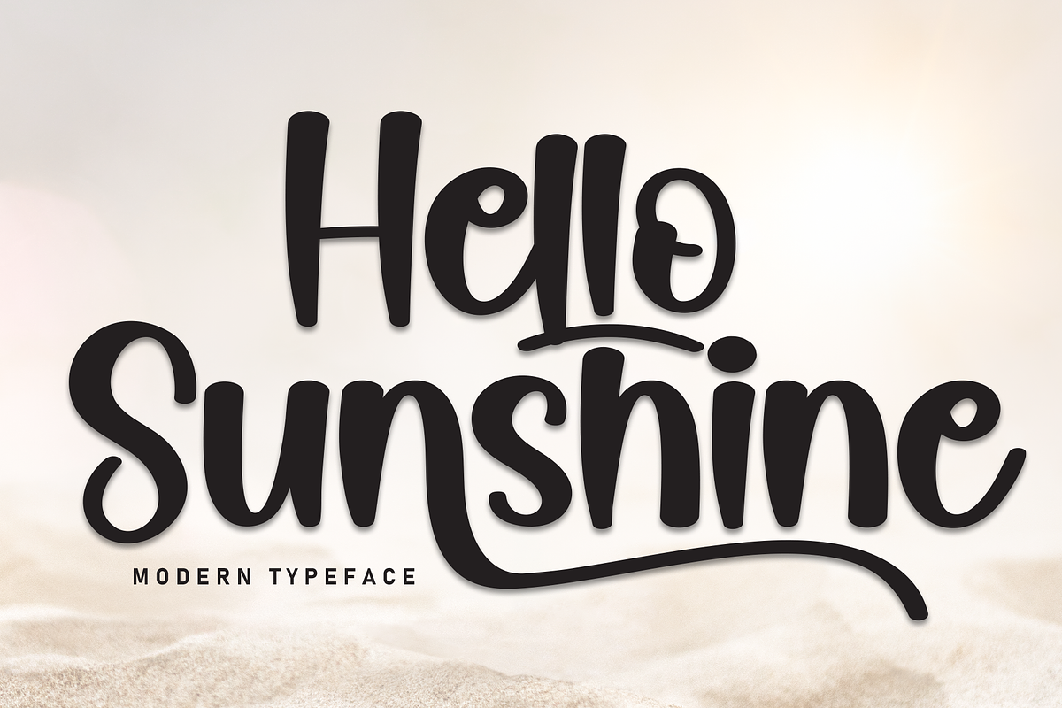 Hello Sunshine | Script Font, a Handwritten Font by Scratchones (Photo 1 of 9)