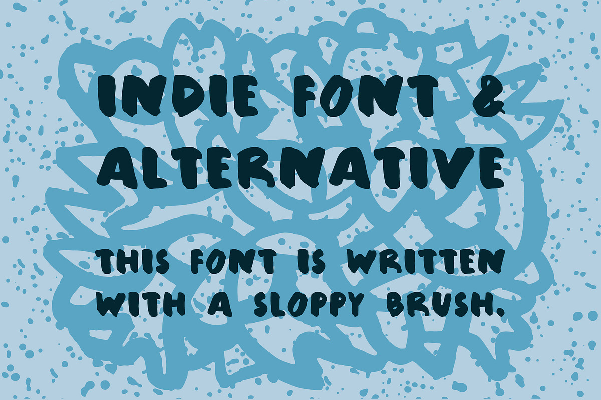 Sloppy brush font, a Script Font by VyacheslavKolb (Photo 1 of 5)