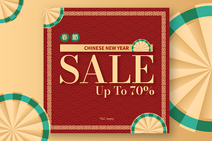 Chinese New Year Sale Instagram Post, a Social Media Template by Dimatra Store