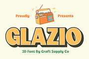 Glazio 3D, a Sans Serif Font by Craft Supply Co. (Thumbnail 1 of 8)